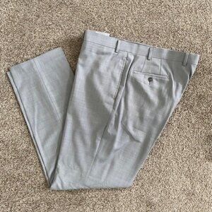 CALVIN KLEIN Men's Slim Fit Gray Grey Wool Blend Dress Pants Slacks 42 x 32